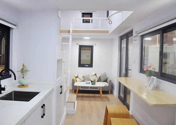 Cheap Tiny House On Wheels With Solar Panels Prefab Modular Home Ready To Ship