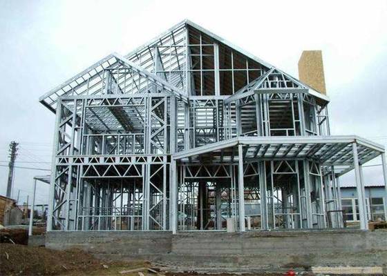 Flat Roof Modern Light Steel Framing For Building Construction