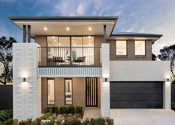 Προκατασκευασμένο σπίτι πολυτελείας 2 ορόφων CE/NZ Standard με μεταλλικό σκελετό για μονοκατοικία