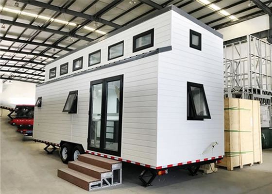 Ελαφρύ Χάλυβα Prefab Μικρό Σπίτι σε τροχούς: Με Metal PU Sandwich Panel Τείχος Και ρυμουλκούμενο