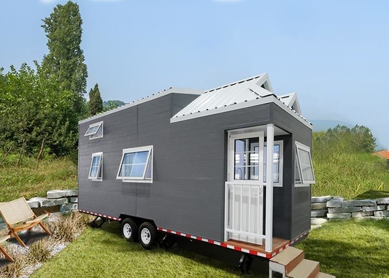 Μορφωματικό Prefab μικροσκοπικό σπίτι εξεχουσών θέσεων: Καινοτόμο ελαφρύ σχέδιο χάλυβα στη ρόδα