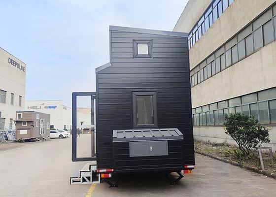 ΗΠΑ Τυπικό Προκατασκευασμένο Μικροσκοπικό Σπίτι σε Τροχούς Κιτ Μηχανοκίνητου Σπιτιού Cider Box Mini