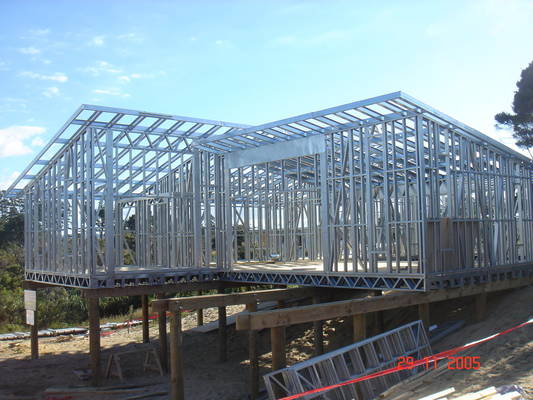 Australian Portable Light Steel Frame Homes / Light Steel Purlin Kits Villa House