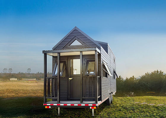 Επεκτάσιμο κινητό μικροσκοπικό σπίτι σε τροχούς προετοιμασμένο 2 υπνοδωμάτια καμπίνα έτοιμο δοχείο