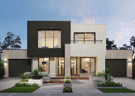 Εξατομικευμένη Μοντέρνα Ελαφριά Ατσάλινη Δομή Προκατασκευασμένη Βίλα Σκελετός Μονάδας Κιτ για 3 Υπνοδωμάτια