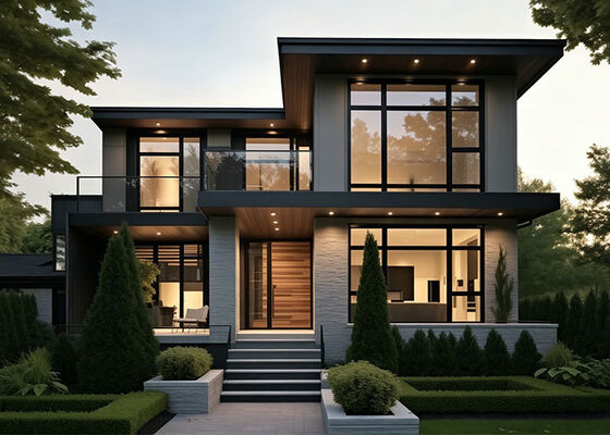 Προπαρασκευασμένο σπίτι πολυτελή έπαυλο με AS / US ελαφρύ χάλυβα βίλα επιφανειωμένα οικιακά κιτ