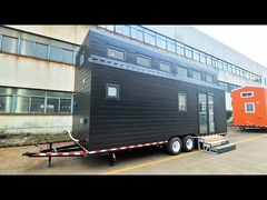 Ανοικτές μικροσκοπικές κατοικίες με ρόδες από ελαφρύ χάλυβα Προετοιμασμένες καμπίνες προς πώληση