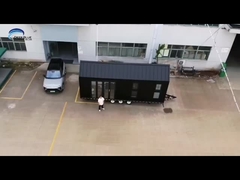 Μοντωδική δομή ελαφρού χάλυβα Prefab Tiny House On Wheels με ρυμουλκούμενο για Airbnb