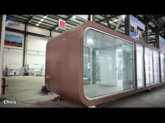 Ελαφρύ Χάλυβα Φρέμα Προσυσκευασμένα Μοντυλικά Σπίτια Κήπος Γραφείο με διπλά γυάλινα παράθυρα